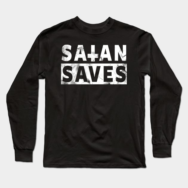 SATAN SAVES - SATANIC OCCULT Long Sleeve T-Shirt by Tshirt Samurai